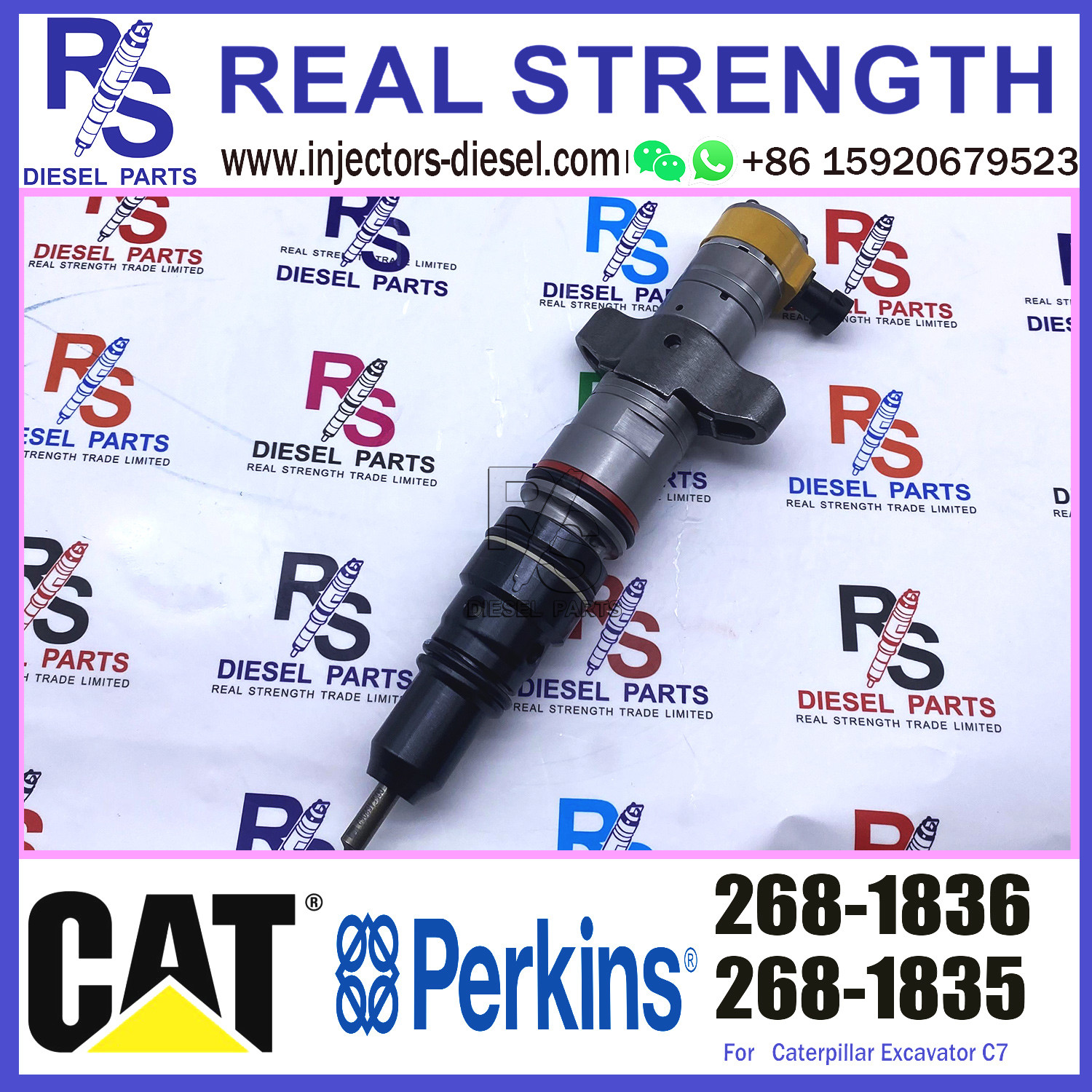 Common Rail Caterpillar C7 Injector Auto Parts 263-8218 268-1835 268-1836