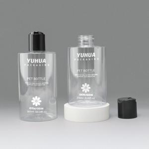 Quality 400ml 500ml Clear Plastic Lotion Bottles Plastic Flat Shoulder Shampoo Bottle wholesale