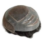 Hollywood- Male Hair Prosthesis france Lace PU Natural Hairline Human Hair