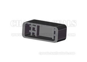 Quality Black Rectangular Rubber End Caps Ozone Hot Air Aging Heat Resistant wholesale