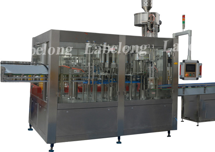 Automatic Bottle Filling And Capping Machine , PLC Control Beverage Bottling Machine