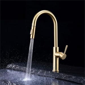 Quality Brass Bathroom Sanitary Ware Water Tap One Handle Pulldown Faucet wholesale