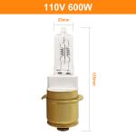 110V 600 Watt Halogen Bulb For Car Tail Light Locomotive Quartz Halogen