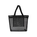 Summer Vacation Hand Mesh Raffia Tote Bags Waterproof With Zipper