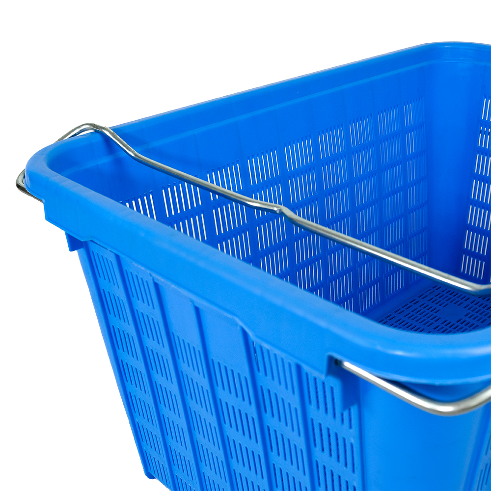 Customized Logo Mesh Plastic Storage Basket for Vegetable and Fruit Distribution