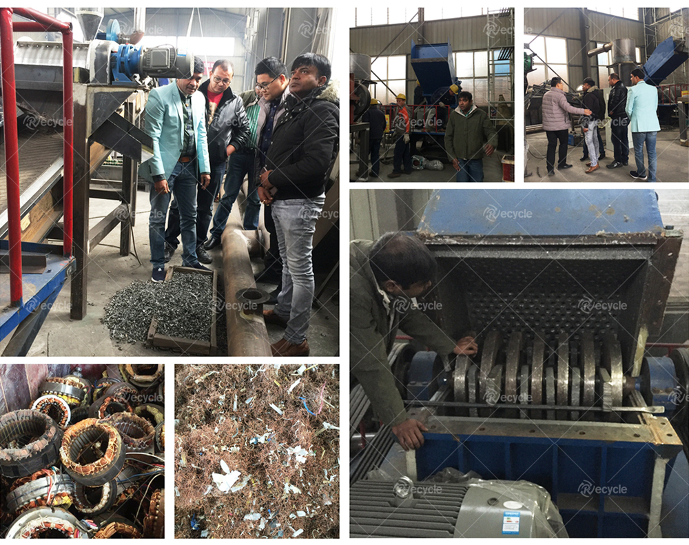 9000 kg High Separation Rate Scrap Electric Motor Copper Recycling Machine Stator Shredding Equipment