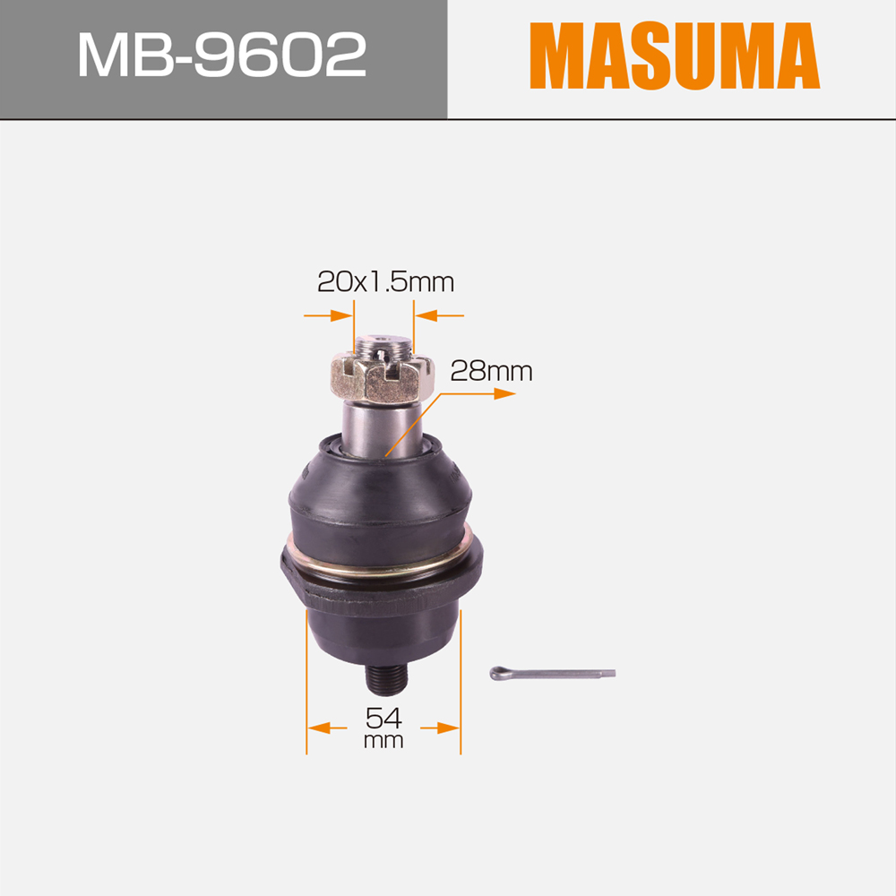 Yes Japanese Car Model MB-9602 MASUMA Auto Suspension Systems Spare part Ball Joint MK332303 JNU30