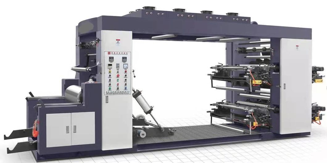 High Quality 8 Colour Flexo Printing Machine Water Based Ink Printing Machine for Paper PE BOPP Film Roll Non Woven Flexo Flexographic Printing Printers