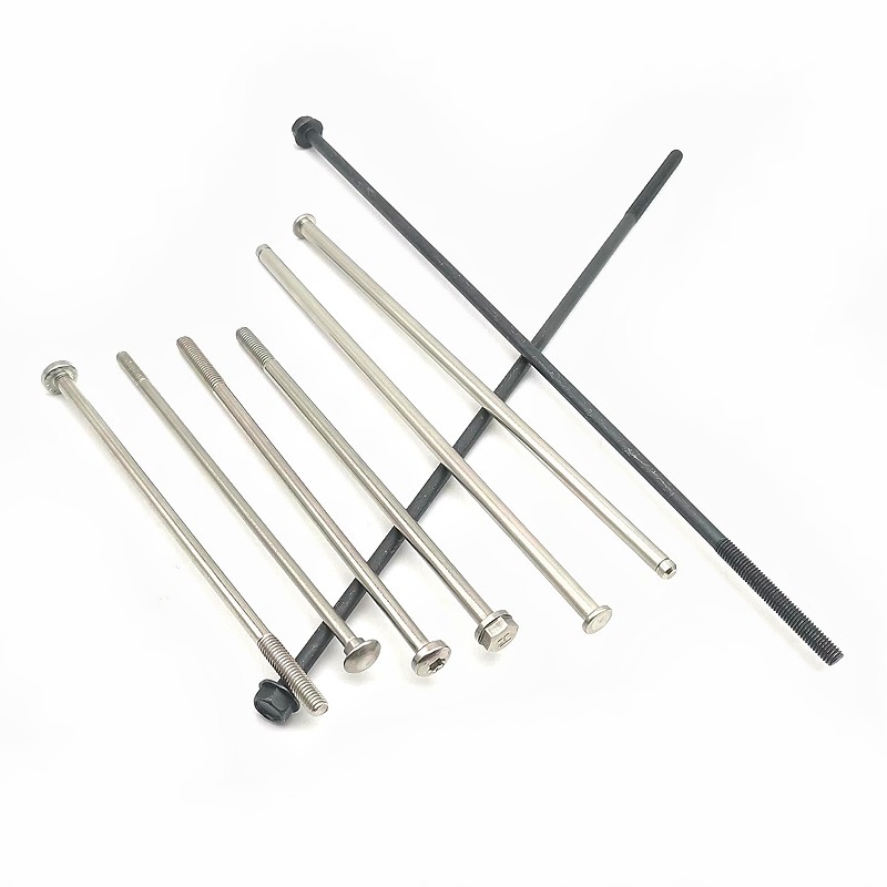 Long Screw For Extended Hexagon Flange Bolt Motor Long Screw For Lawn Mower Motor Stainless Steel Machine Screw