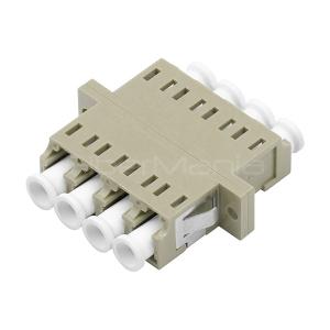 Quality Beige Multimode Quad Fiber Optic Adapters LC To LC Fiber Coupler wholesale