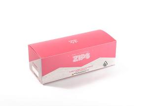 Quality Custom Logo Foldable Decorative Boxes Full Color Pink Paper Box For Zips wholesale