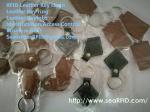 RFID leather keychain card,leather key rings card