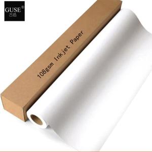 Quality 36'' Large Format Matte Coated Inkjet Paper 128gsm For Inkjet Printer wholesale