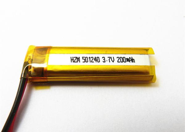 Cheap 501240 3.7 V 200mah Lipo Battery , GPS Tracking Device Wearable Device Battery for sale
