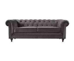 Quality Vintage Grey Velvet Chesterfield Tufted Couch Sofa wholesale