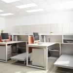 Contemporary Single-Person Office Desk Modern Steel and Wood Combination