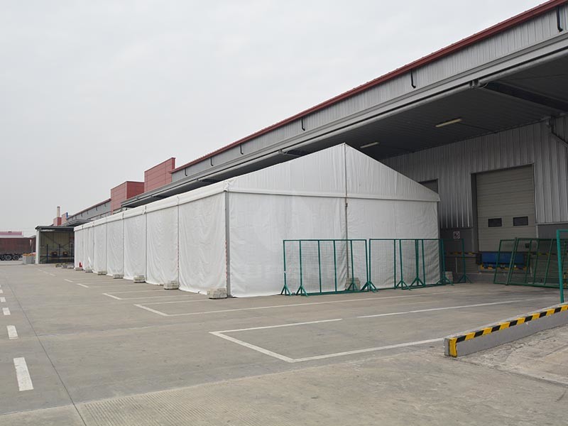 Double PVC Aluminum Warehouse Storage Tent Anti UV 102km/H Wind Load