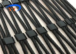 Quality AISI304 Wire Cage Enclosures 2.0mm Black Oxide Ferrule Wire Rope Mesh wholesale