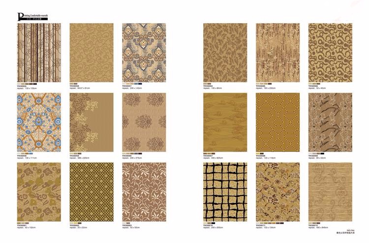Modern ceramic tile pattern printed wall to wall carpet for school