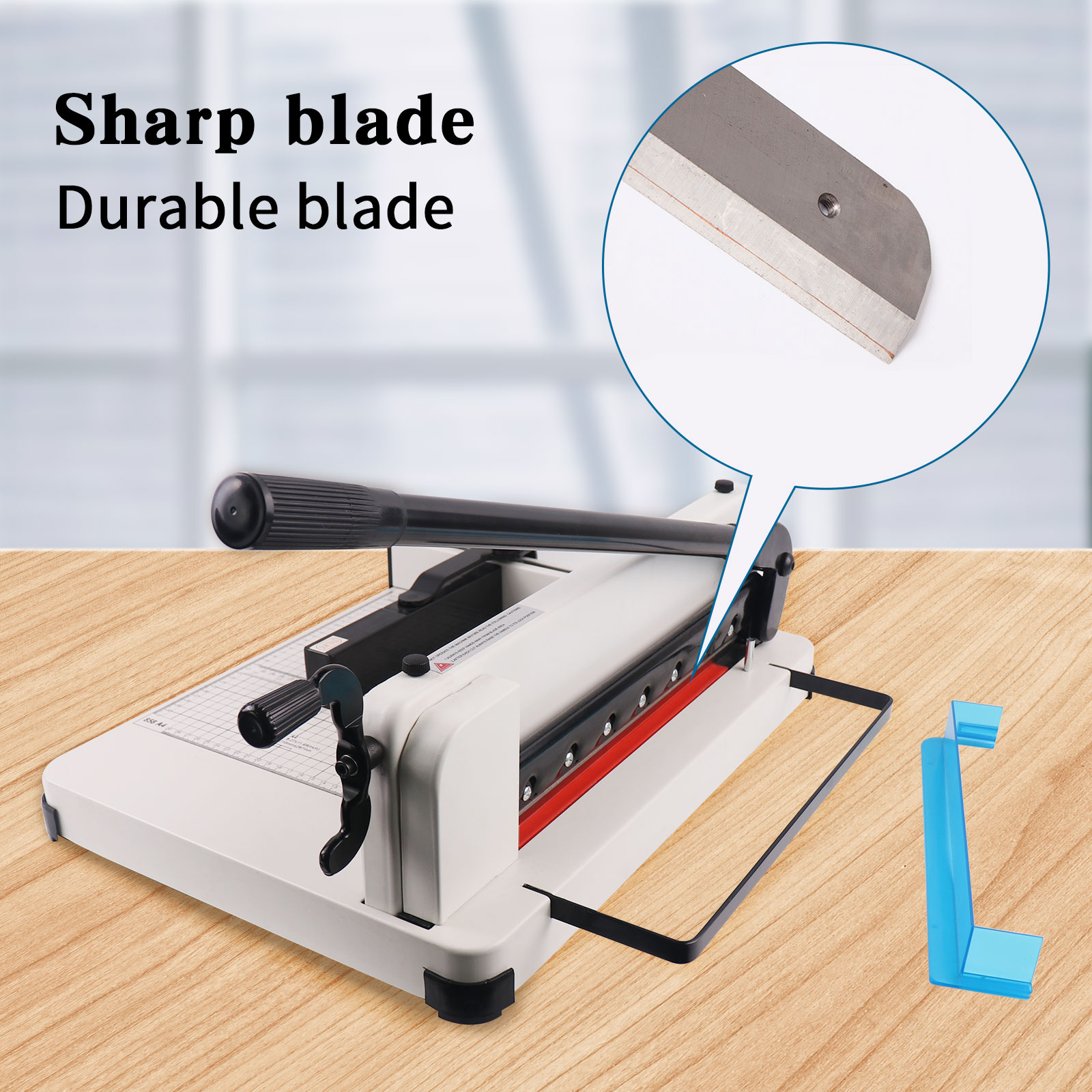 300mm Max. Workable Width White A4 Manual Heavy Duty Paper Cutter for Office Needs