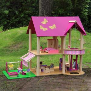 Quality Children ISO9001 Castle Wooden Doll House Toys Dream House wholesale