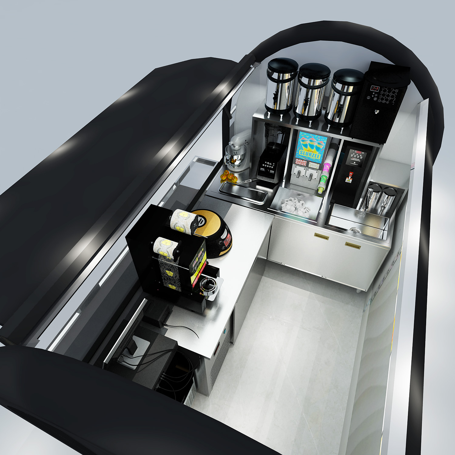 Milk Tea Bar Tricycle 2022 Electric Tricycle for Complete Machinery Equipment at Outlet
