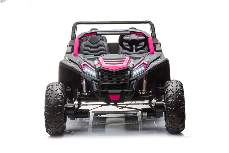 Remote Control 24v UTV 4 Seater Ride On Cars for Adults and Kids in Red Pink Color