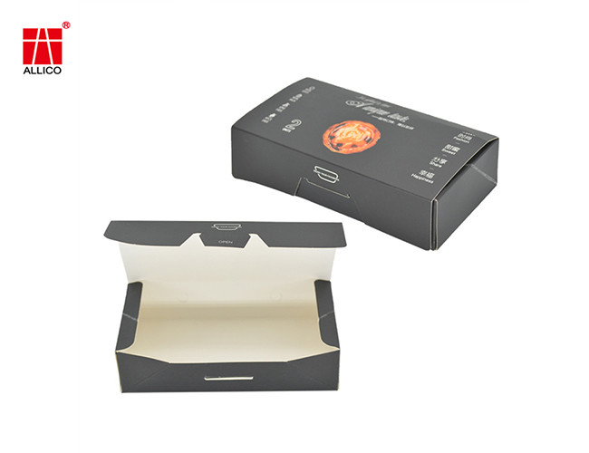 Food Grade 8x6x4 Boxes , 128-400gsm Artpaper Bakery Pie Box