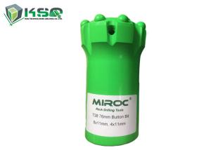 Quality T38 76mm Button Drill Bit Normal Body With Ballistic Carbide Inserts wholesale