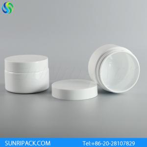 Quality 180ml white plastic jars, 180ml white PET jars, 6oz white cream jars wholesale