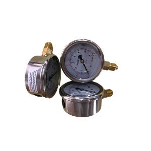 Quality 100kpa 63mm Oil Compund Gauge 1/4&quot; BSPT Compound Gauge Pressure Measurement wholesale