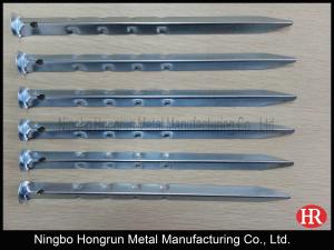Quality 9 inch camping galvanized steel ripple tent pegs wholesale