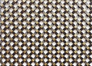 Quality 9ft Metal Woven Decorative Wire Mesh Grilles Antique Brass SGS wholesale