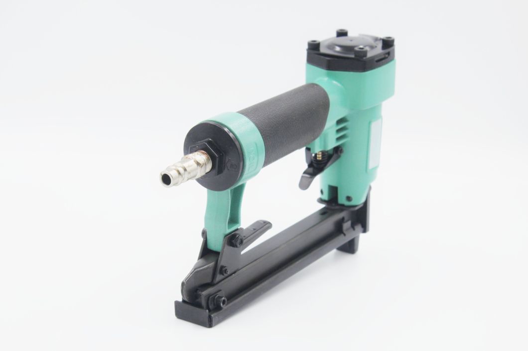 21 Gauge Fine Crown Air Pneumatic Staple Gun (Green) Air Stapler 8016 for Furniture Decoration