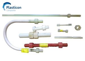 Quality Durable FRP Fiberglass Bolt For GRE Pipes Made With Epoxy Resin Material wholesale