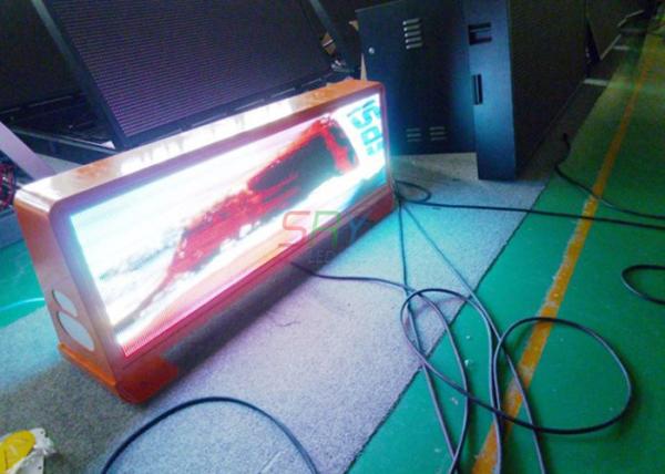 Exterior P5 Taxi LED Advertising Display , 192 x 64 Dots Custom-Made Taxi Top
