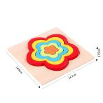 DIY 1cm Geometric Wooden Block Puzzle Toys Jigsaw Baby