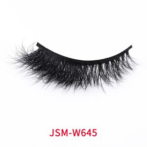 Quality Fluffy False Lashes Faux Mink , 20mm Wispy Faux Mink Lashes wholesale