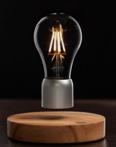 Quality wooden base round magnetic levitaiton desk night light bulb lamp display rack wholesale