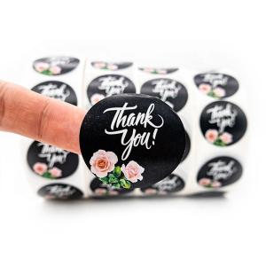 Quality Adhesive Thank You Sticker Labels CMYK / Full Color 100 Biodegradable wholesale
