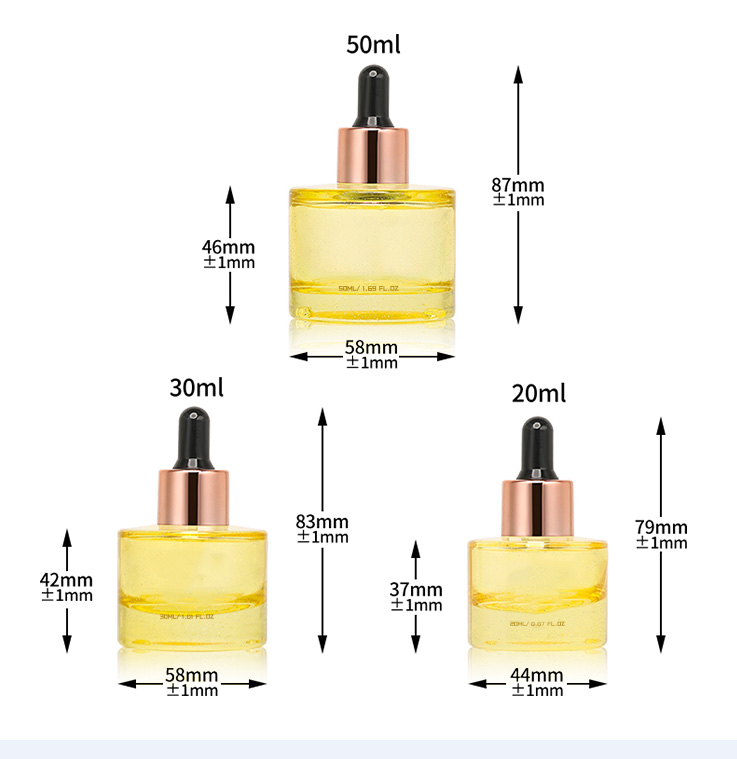 Eco Friendly Cosmetic Packaging 15ml30ml 50ml 1 oz 1.5oz Green Serum Essential Oil Bottomed Glass Dropper Bottle with Golden Cap