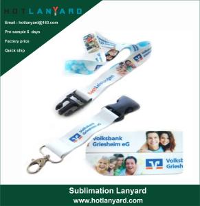 Quality Custom Logo Sublimation Heated Transfer Neck Nylon Woven Polyester Printing Lanyard for Promotional Gift wholesale