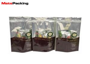 Quality Food Grade Zipper Clear Food Pouches , Clear Plastic Stand Up Pouches For Candy wholesale