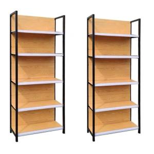 Quality Customized Color Wood Gondola Shelving Retail Grocery Shelves For Book Stores wholesale
