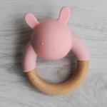 Handbell Wooden Silicone Teether
