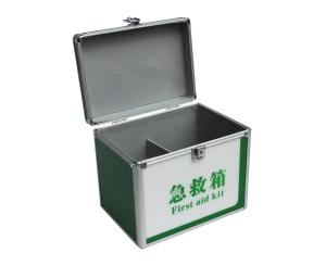 Quality Acrylic Doctor First Aid Case Green Aluminum Medicine Carry Case With Dividers Inside wholesale