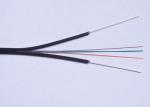 Single mode FTTH Drop Fiber Optic Cable with Steel Wire / FRP Strength Member