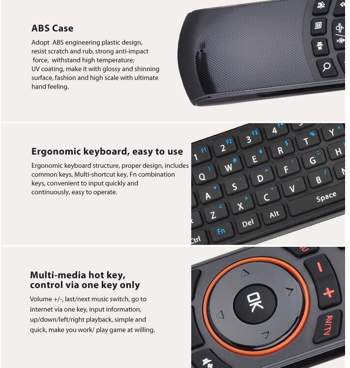 TV Box X6 Air Mouse Backlight 2.4G Wireless Remote Control With Keyboard
