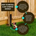 Farm Fence Heavy Duty Steel Fence Post Repair Stakes with Powder Coated Coated