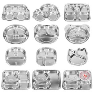 Quality ODM Stainless Steel Dinner Plates With Compartments For Kids wholesale